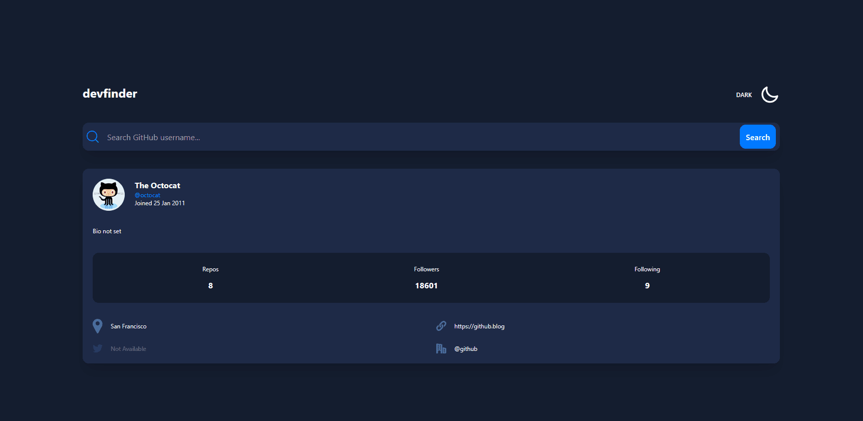 Dev Finder